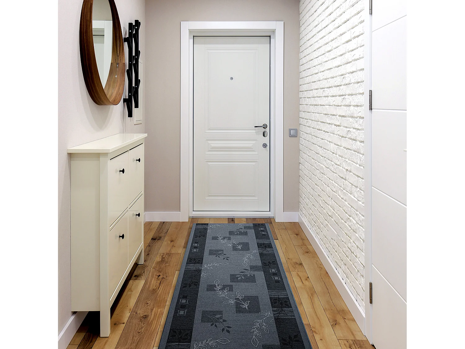 CHODNIK PODGUMOWANY AGADIR popiel 67cm 67x110 cm