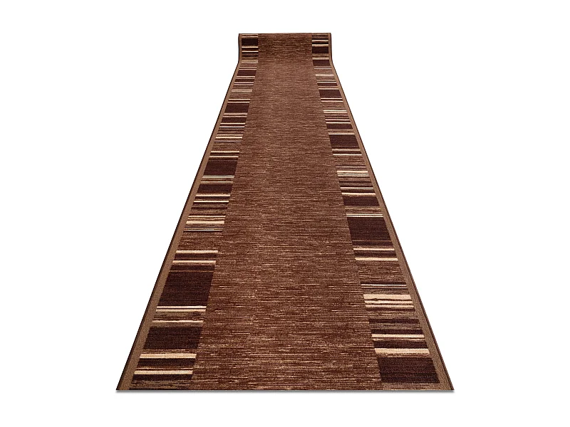 TAPIS DE COULOIR antidérapant ADAGIO marron 67x520 cm