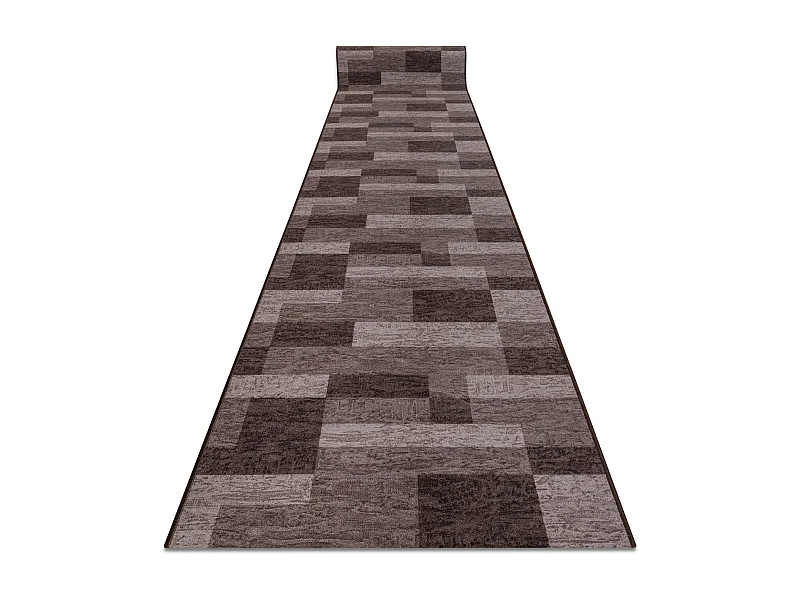 TAPIS DE COULOIR antidérapant ICONA marron 67x980 cm