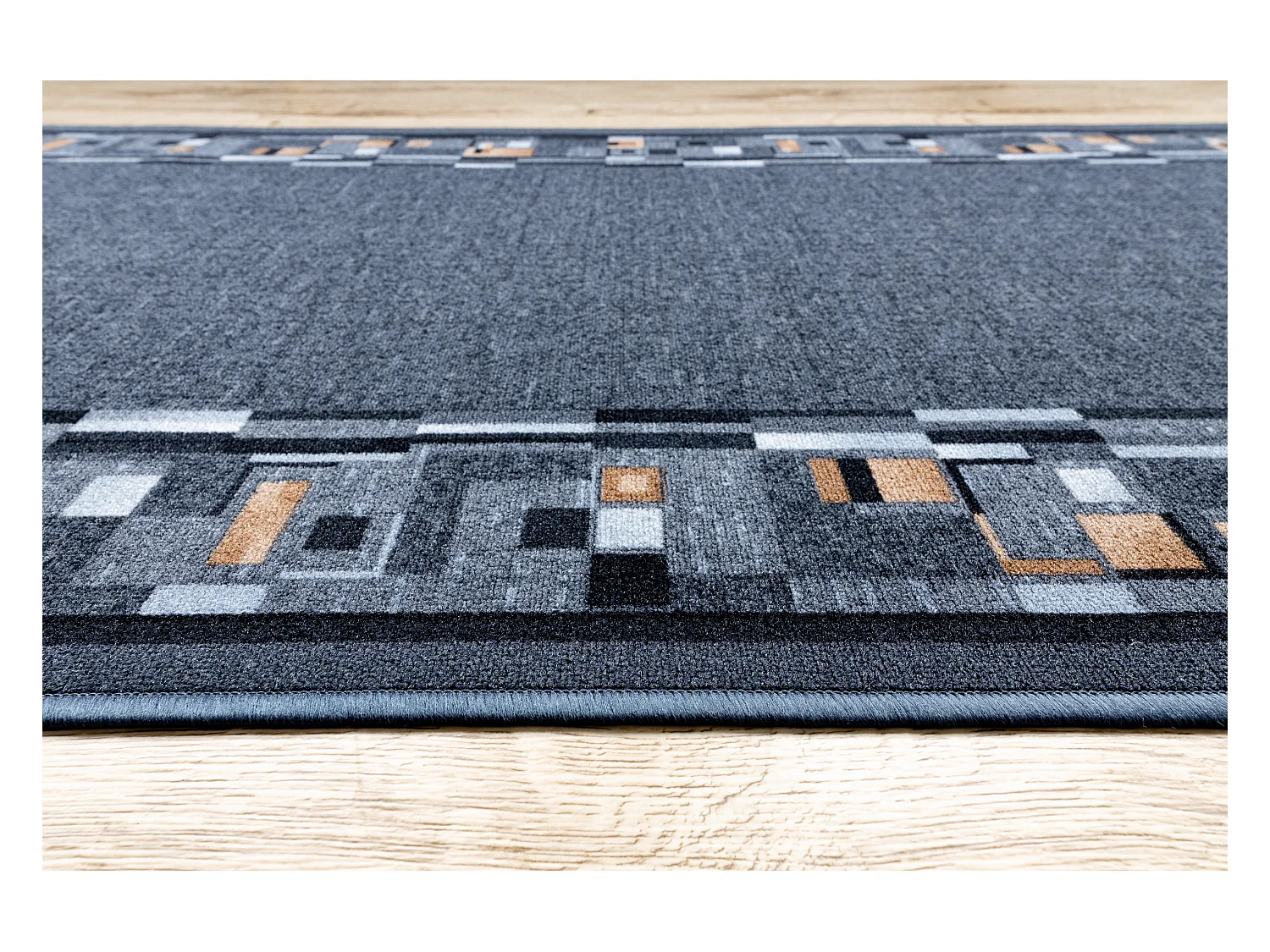 TAPIS DE COULOIR ANTIDÉRAPANT BOMBAY gris 67x370 cm