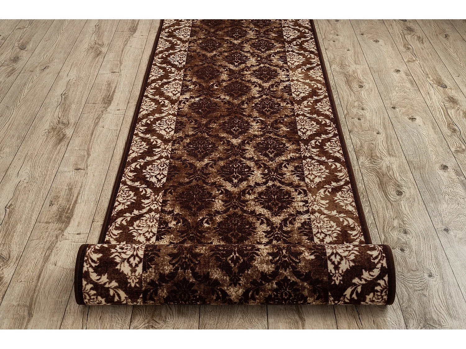 CHODNIK podgumowany 67 cm ROMANCE brązowy  67x980 cm