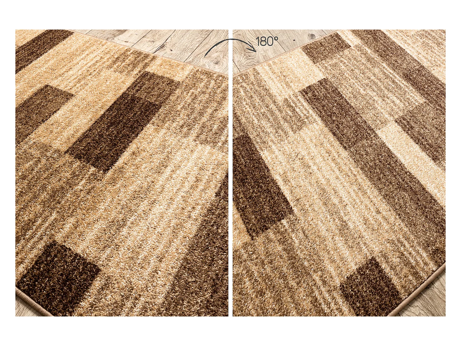 Tapis de couloir KARMEL Deski planches noix 70x450 cm