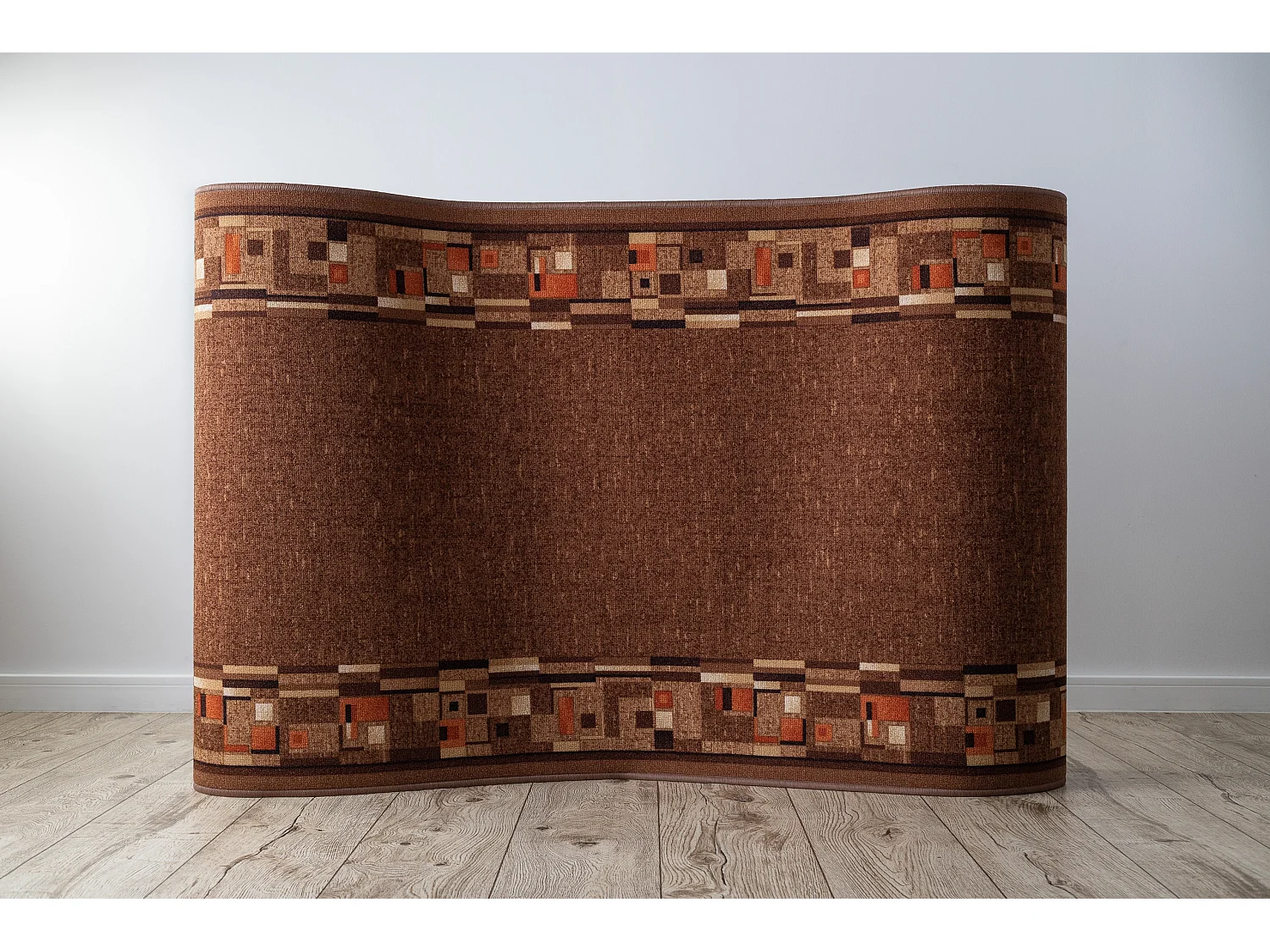 TAPIS DE COULOIR ANTIDÉRAPANT BOMBAY marron 67x440 cm