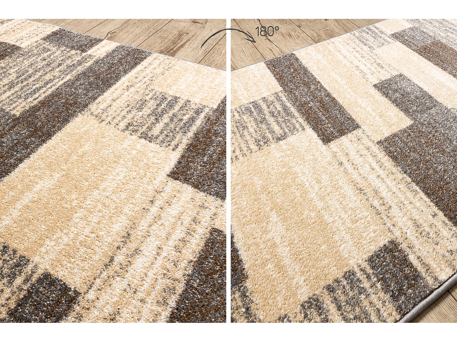 Läufer KARMEL Deski Bretter grau Karamell 80x1400 cm