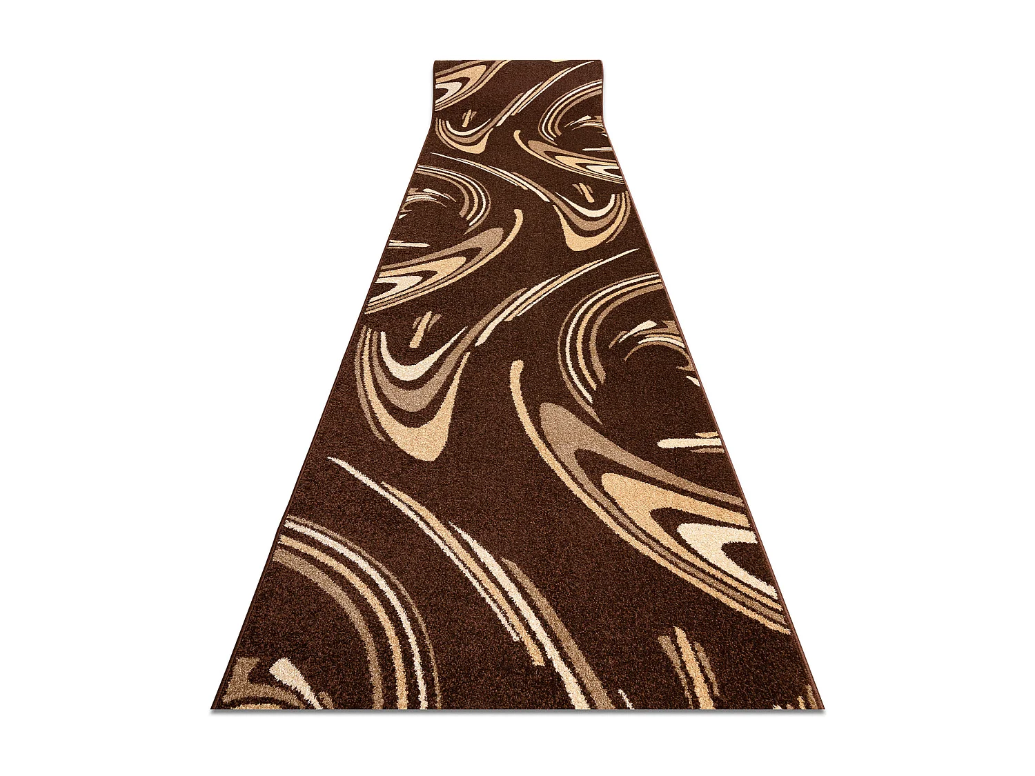 Tapis de couloir KARMEL FRYZ - CAFÉ marron 70x1000 cm