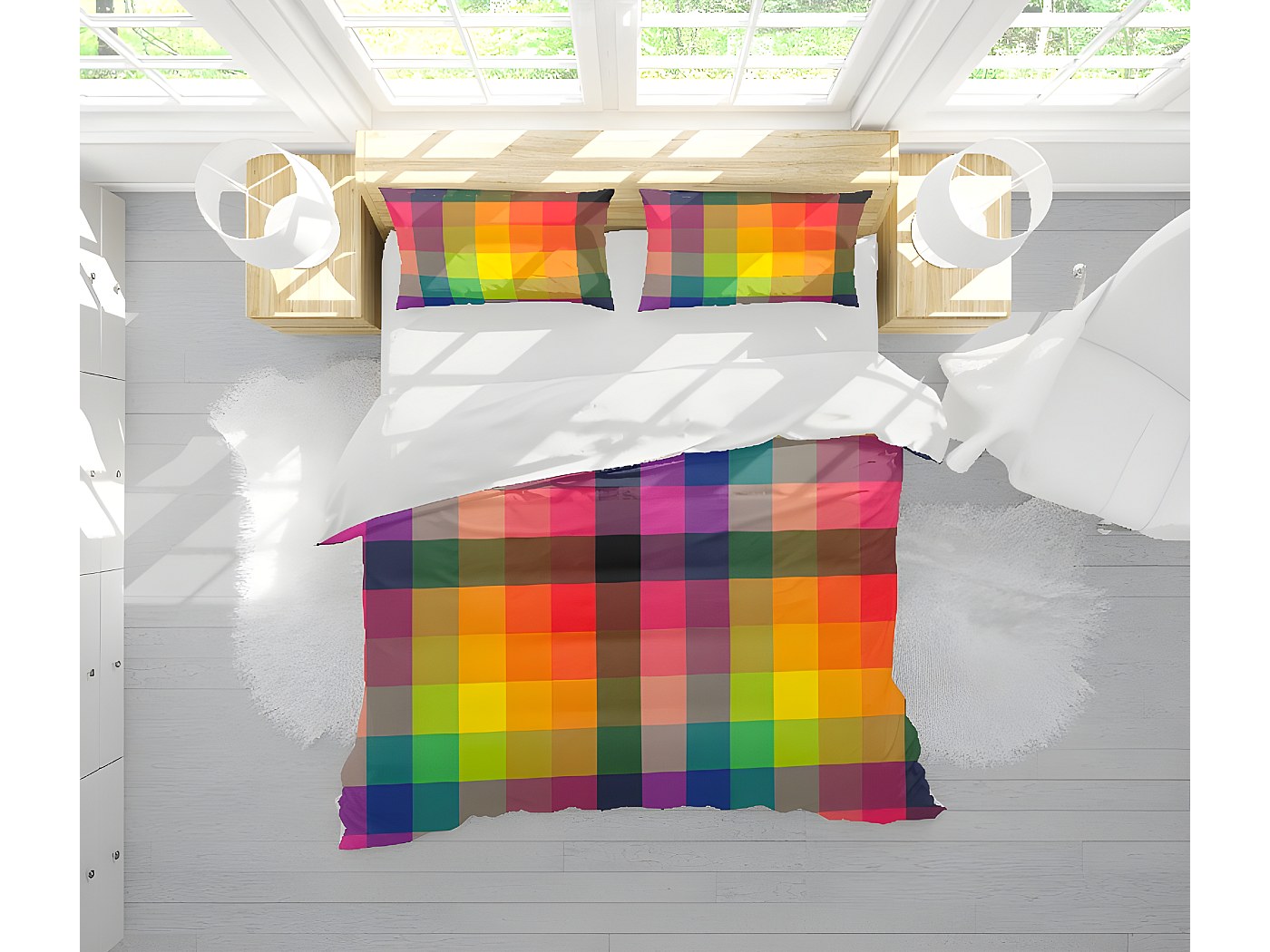 Housse de couette Tartan - Multicolore - 200 X 250 cm