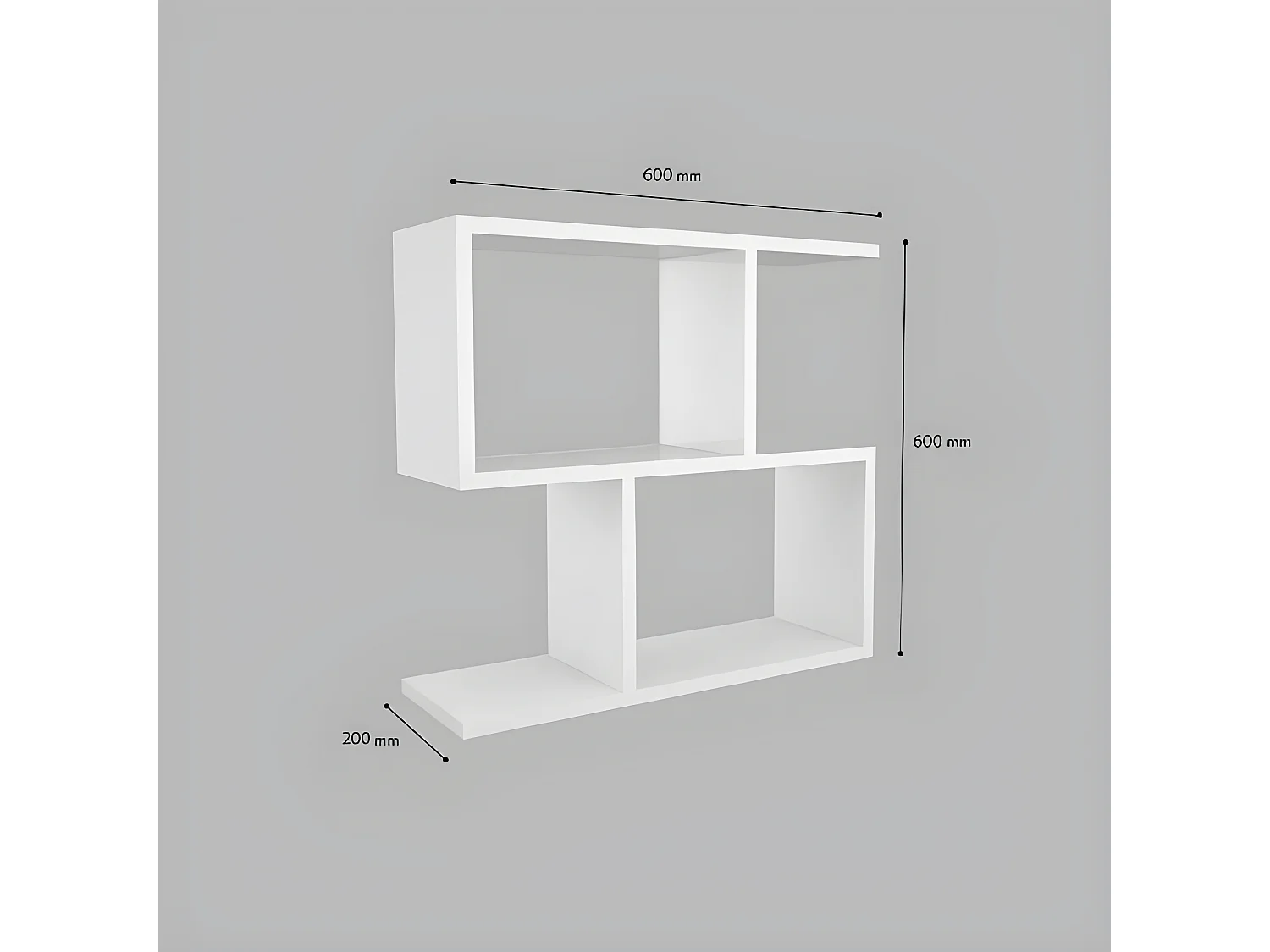 Table Basse Dalga, Blanc, 60x20x60 cm, EPIKASA