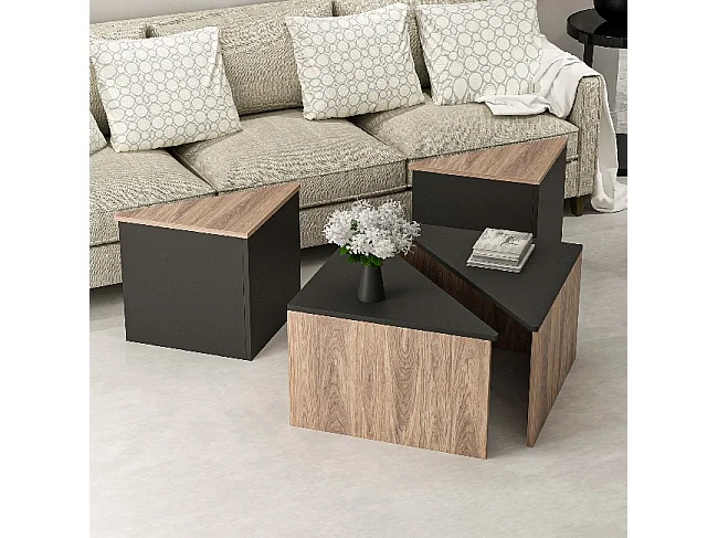 Koffietafel Flora - Eik - 120x120x47 cm - EPIKASA