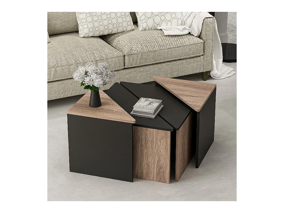 Koffietafel Flora - Eik - 120x120x47 cm - EPIKASA