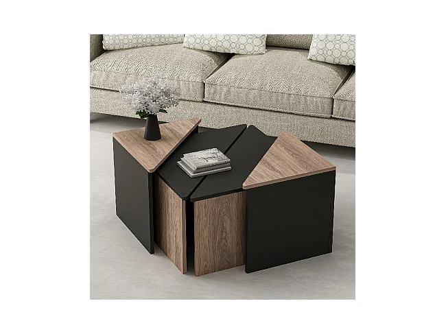 Table Basse Flora, Chêne, 120x120x47 cm, EPIKASA