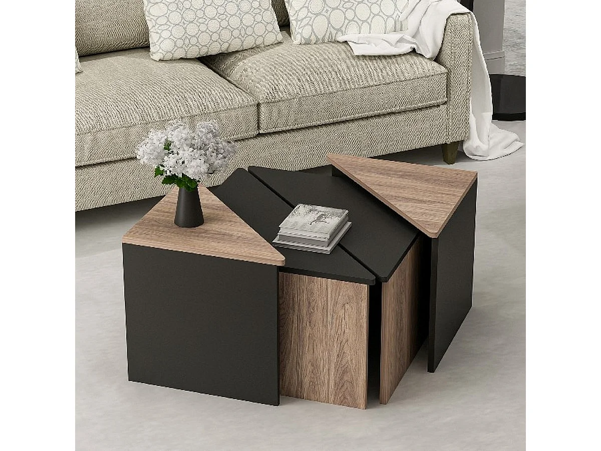 Table Basse Flora, Chêne, 120x120x47 cm, EPIKASA