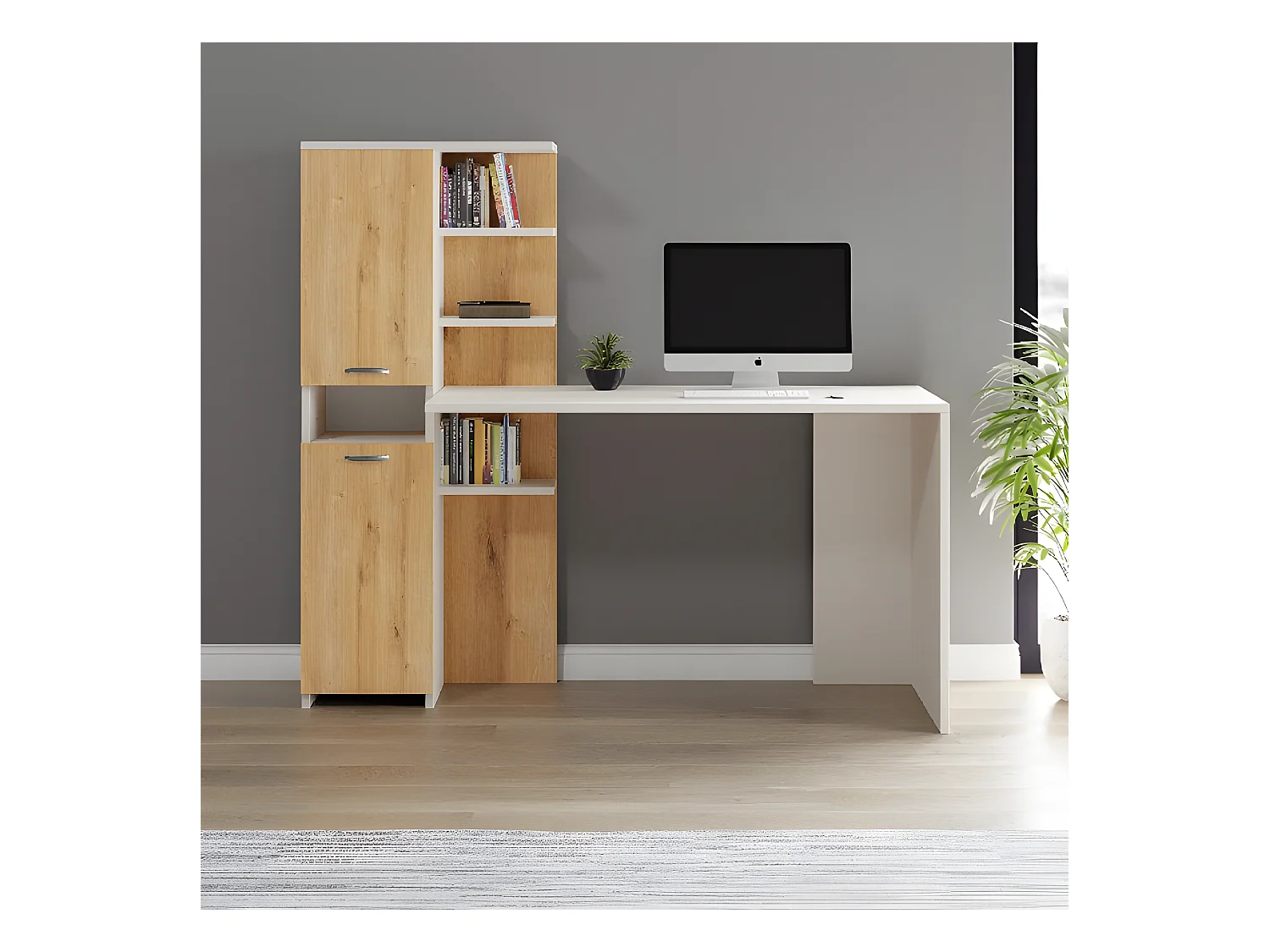 Bureau Lotusbloem - Eik - 150x60x135 cm - EPIKASA