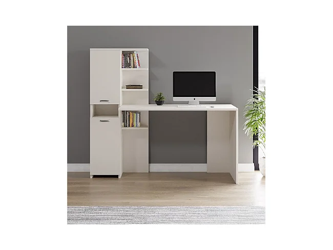 Bureau Lotusbloem - Wit - 150x60x135 cm - EPIKASA