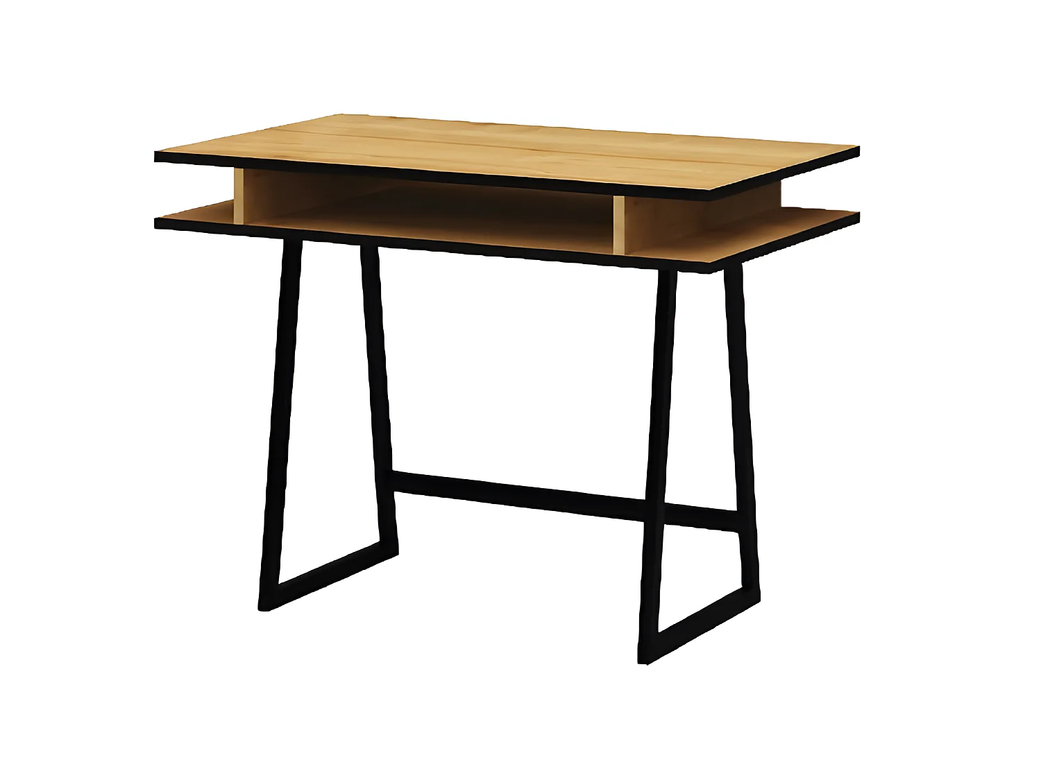 Bureau Drago - Chêne, Noir - 100 x 60 x 75 cm - EPIKASA