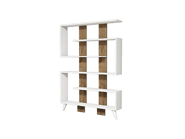 Bibliothèque Jane, Noyer, 120x22x164 cm, EPIKASA