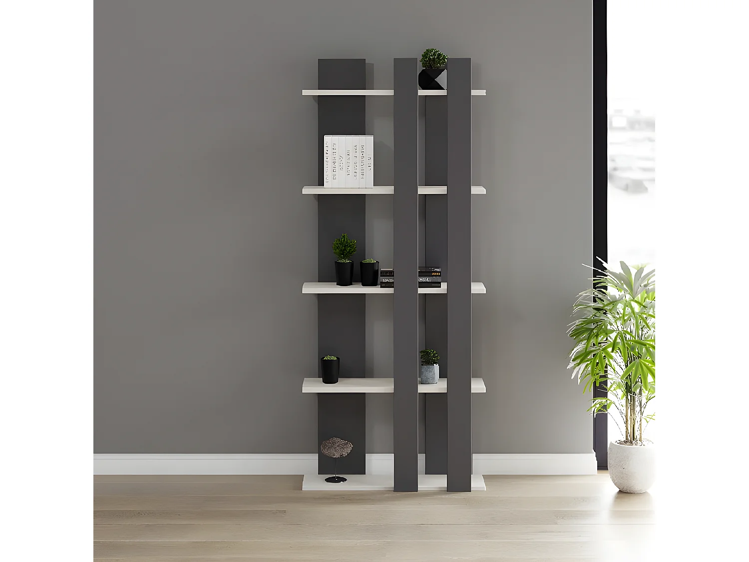 Estante Tiny, Antracite, 75x20x180 cm, EPIKASA