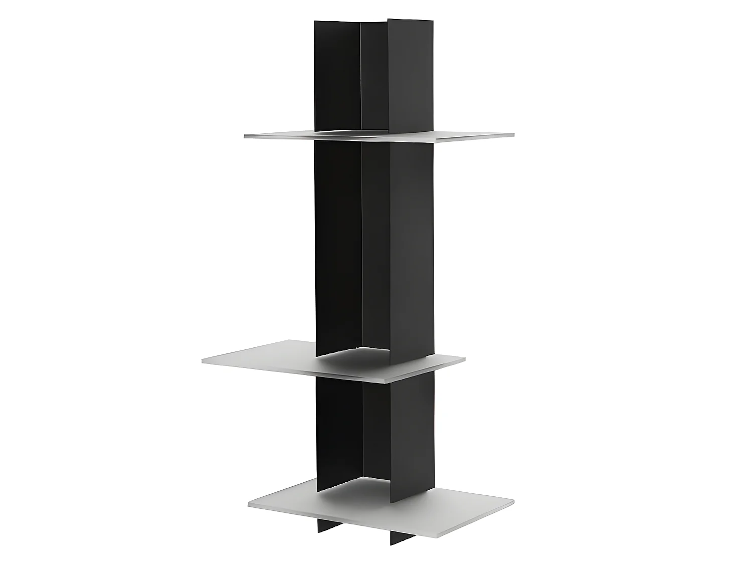 Bibliothèque Elib - Noir, Gris - 39 x 23 x 70 cm