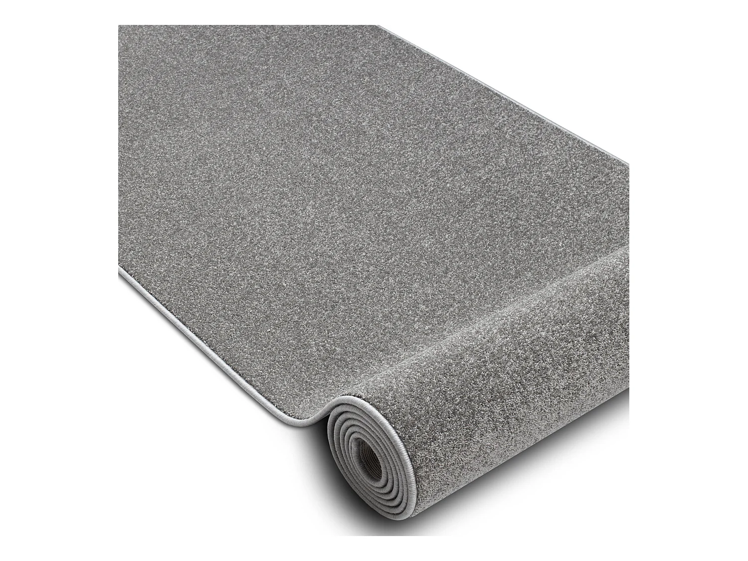 Läufer KARMEL Glatt, einfarbig grau 60x520 cm