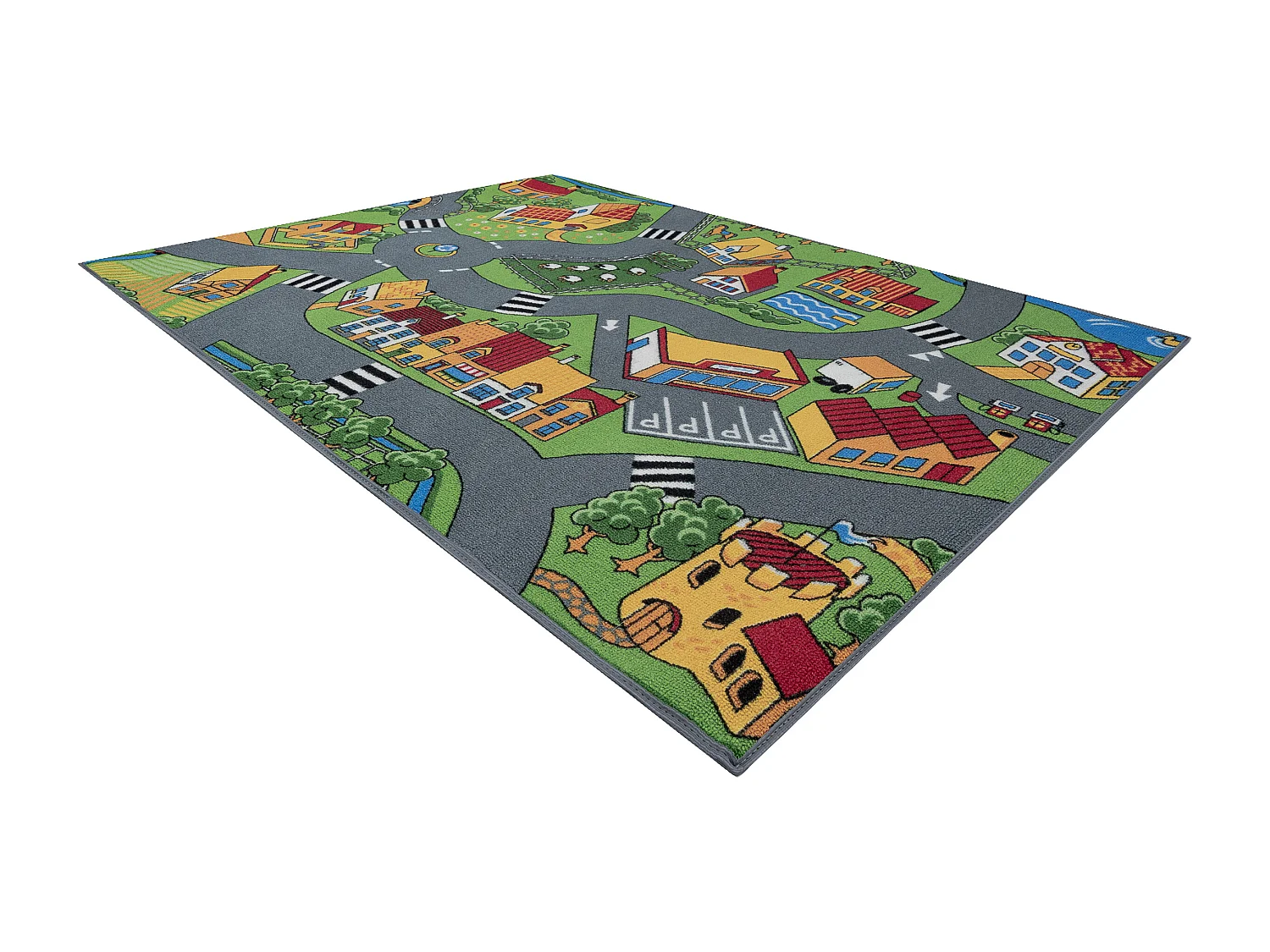 TAPIS REBEL ROADS Village life 90 Pays, antidérapant pour enfants - g 95x133 cm