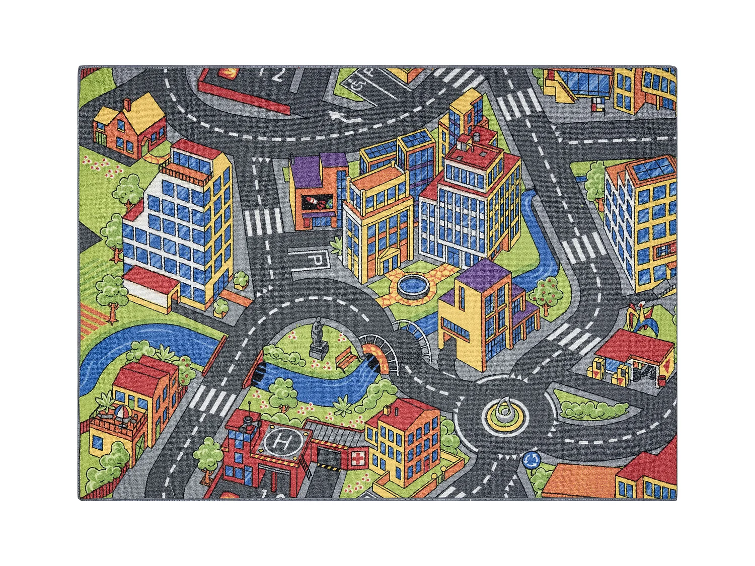 TAPPETO REBEL ROADS Town life 97 Grande città, strade antiscivolo per 95x133 cm