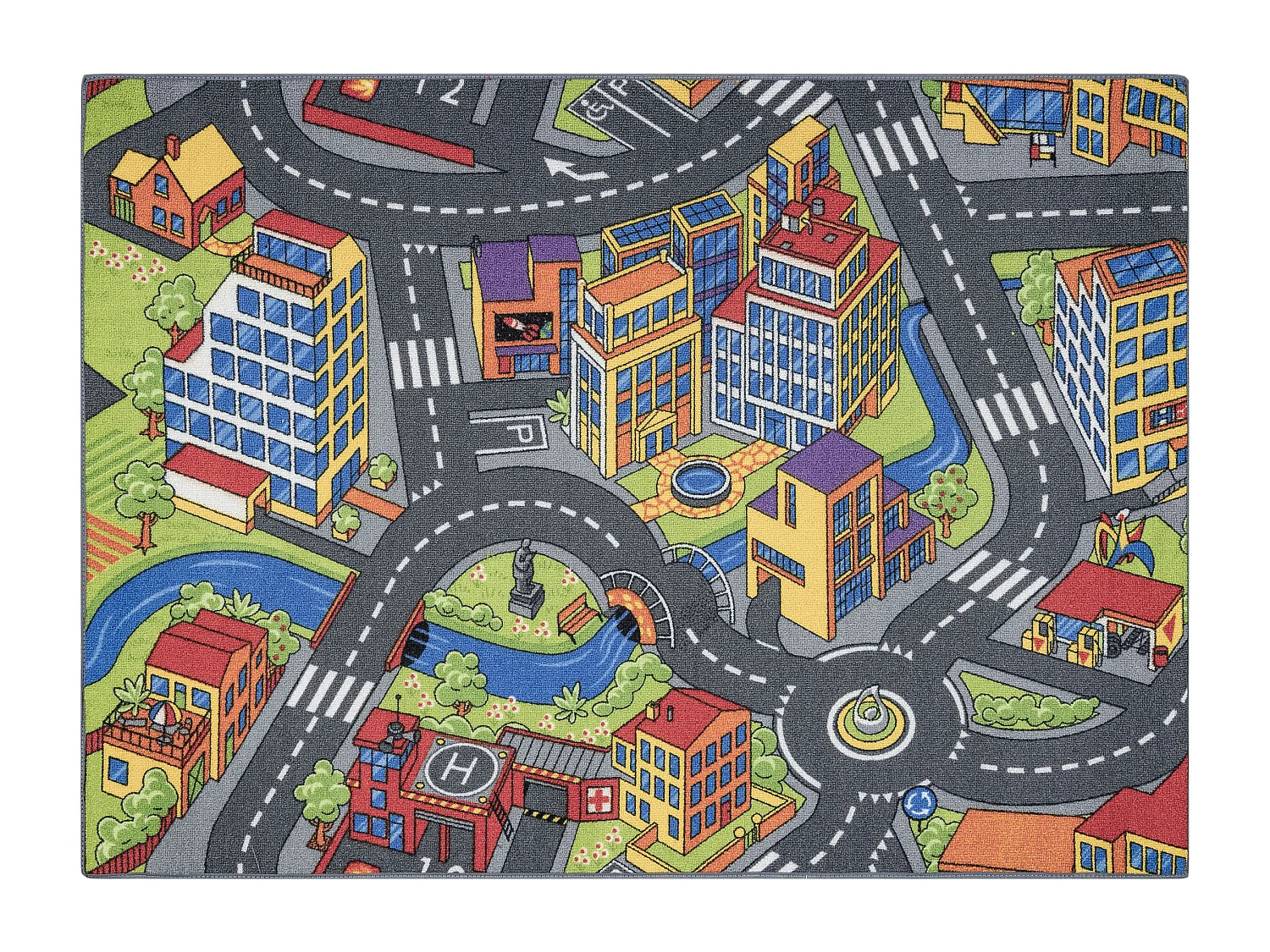 TAPIS REBEL ROADS Town life 97 Grande ville, rues antidérapant pour e 95x133 cm