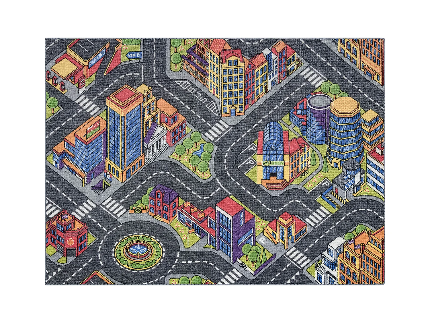 TAPPETO REBEL ROADS Urban life 97 Metropoli, strade antiscivolo per ba 95x133 cm