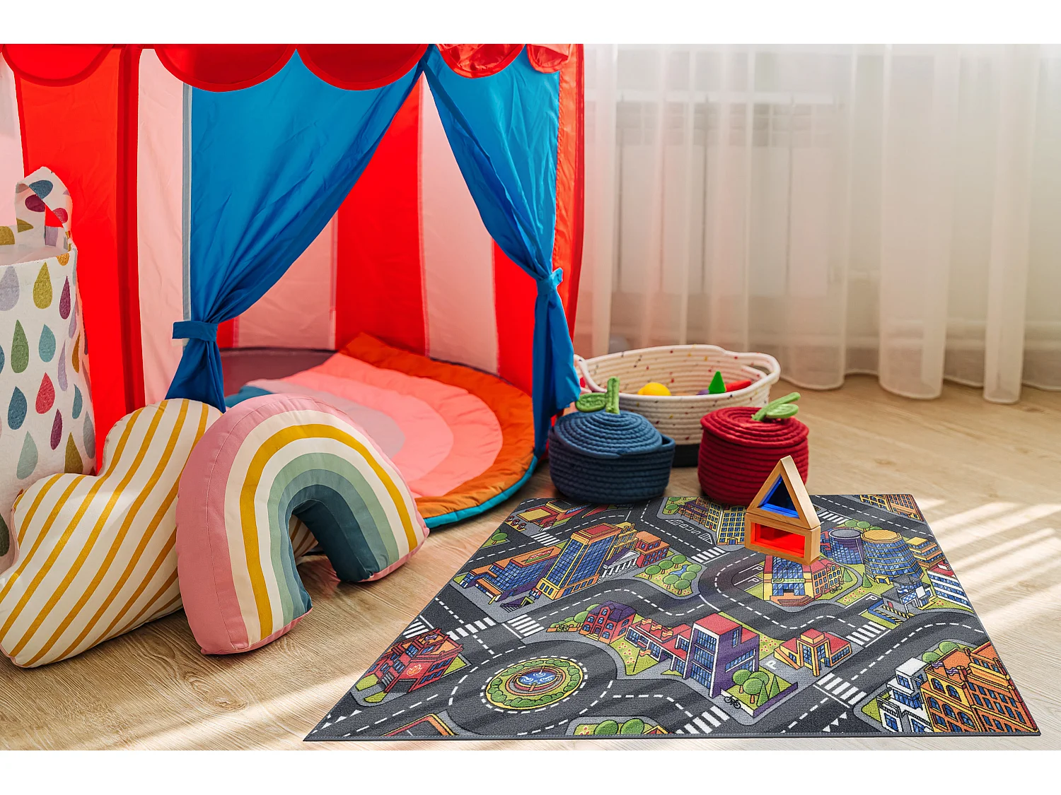 TAPIS REBEL ROADS Urban life 97 Métropole, rues antidérapant pour en 95x133 cm