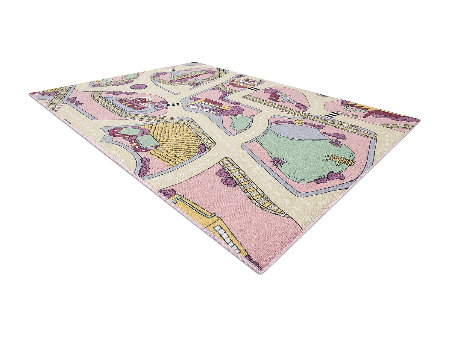 TAPIS REBEL ROADS Playtime 63 Petite ville, antidérapant pour enfants 95x133 cm