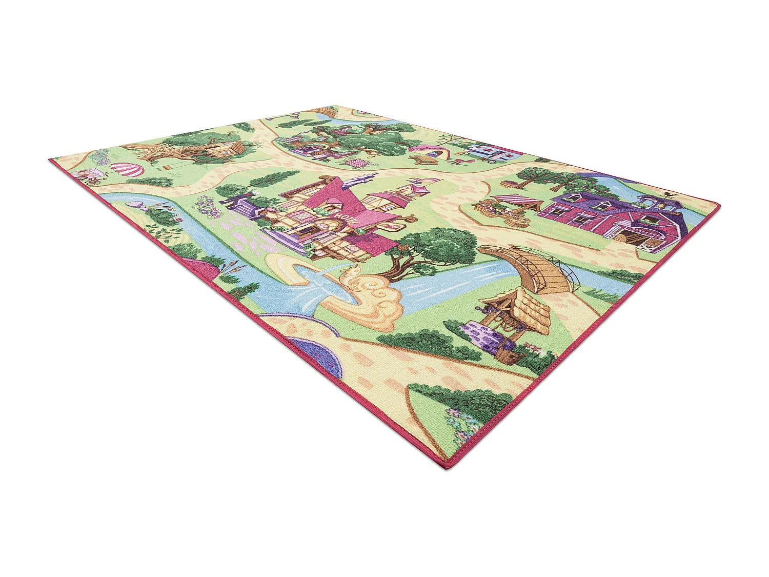 TAPIS REBEL ROADS Candy Town 27 antidérapant pour enfants - / vert 95x133 cm