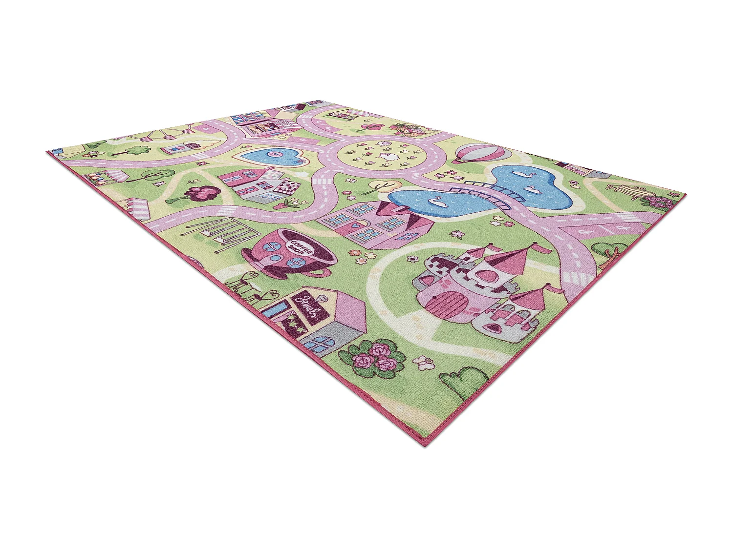 REBEL ROADS TAPIJT Sweet town 26 Snoepgoed, antislip voor kinderen - r 95x133 cm