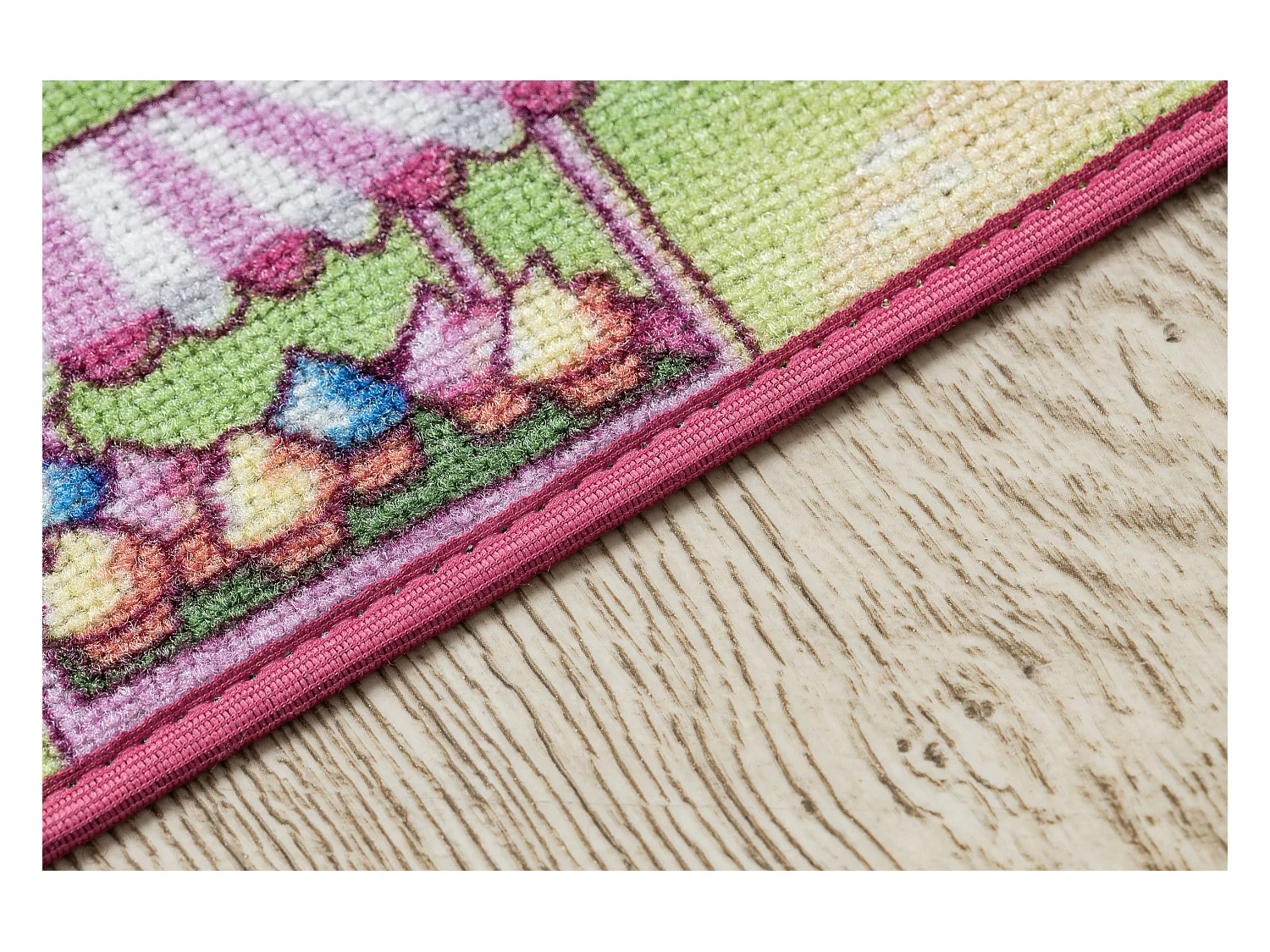 TAPIS REBEL ROADS Sweet town 26 Bonbons, antidérapant pour enfants -  95x133 cm