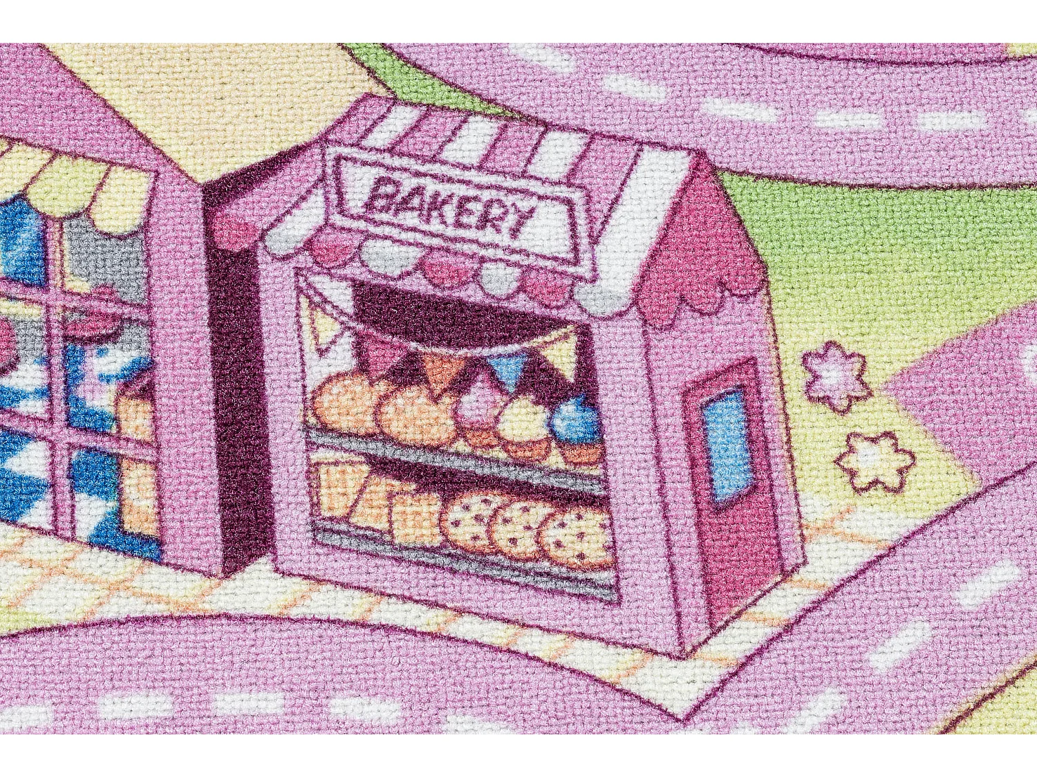 TAPIS REBEL ROADS Sweet town 26 Bonbons, antidérapant pour enfants -  95x133 cm