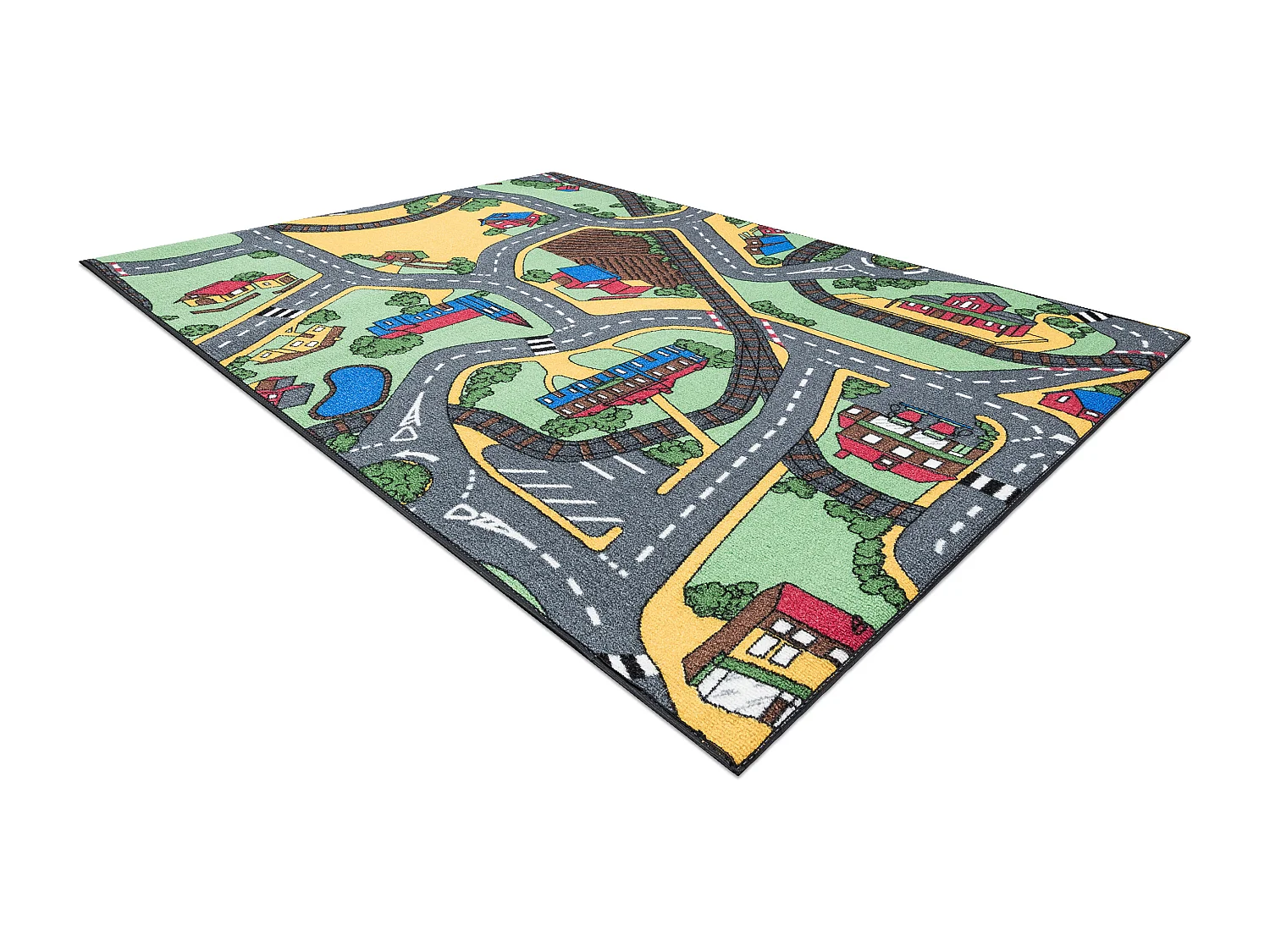 TAPIS REBEL ROADS Playtime 95 Petite ville, antidérapant pour enfants 95x133 cm