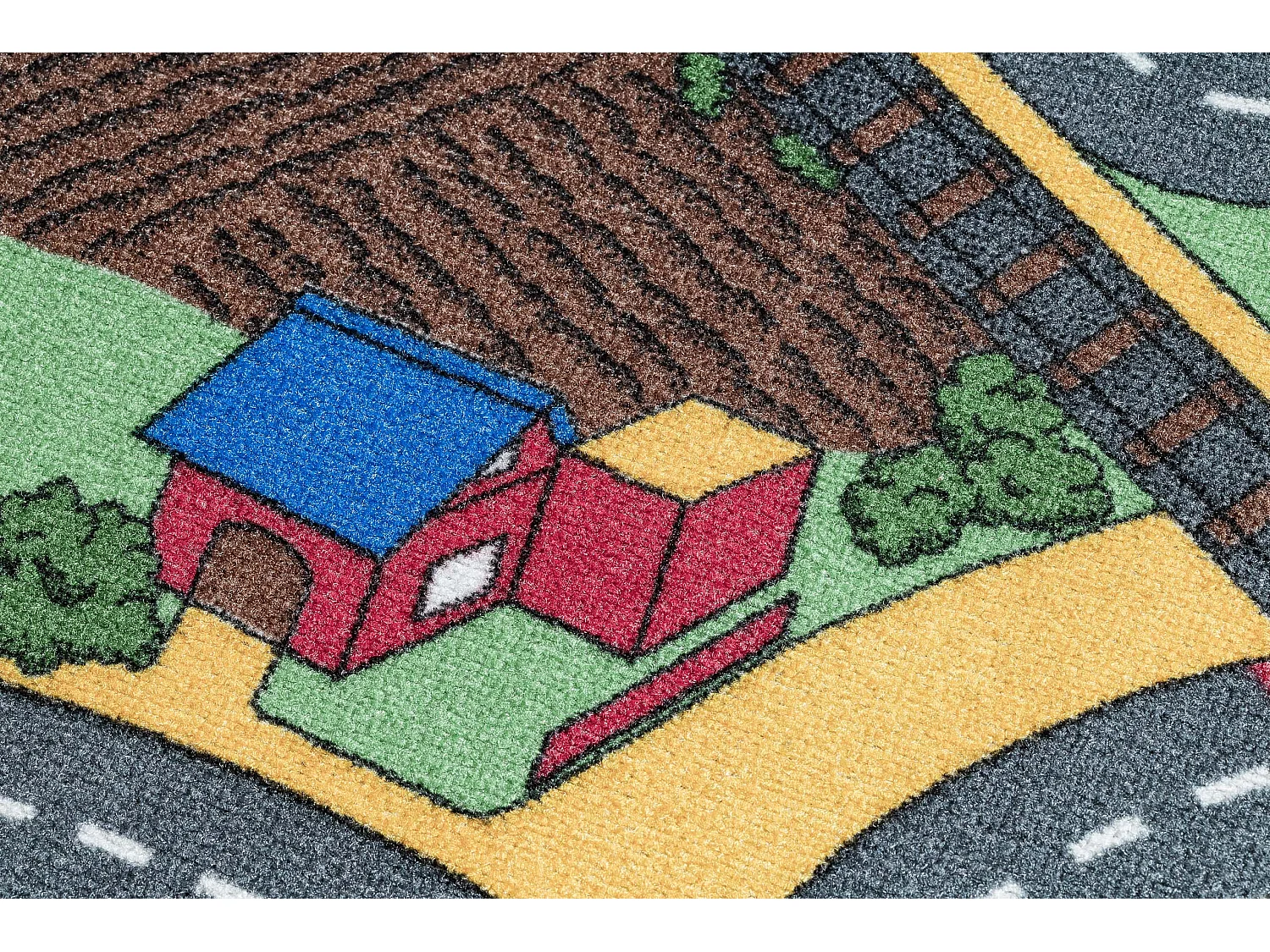 TAPIS REBEL ROADS Playtime 95 Petite ville, antidérapant pour enfants 95x133 cm