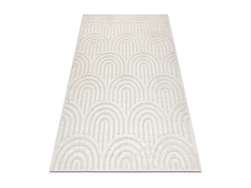 Tapijt SANTO SISAL 0537 geometrisch wit 80x150 cm