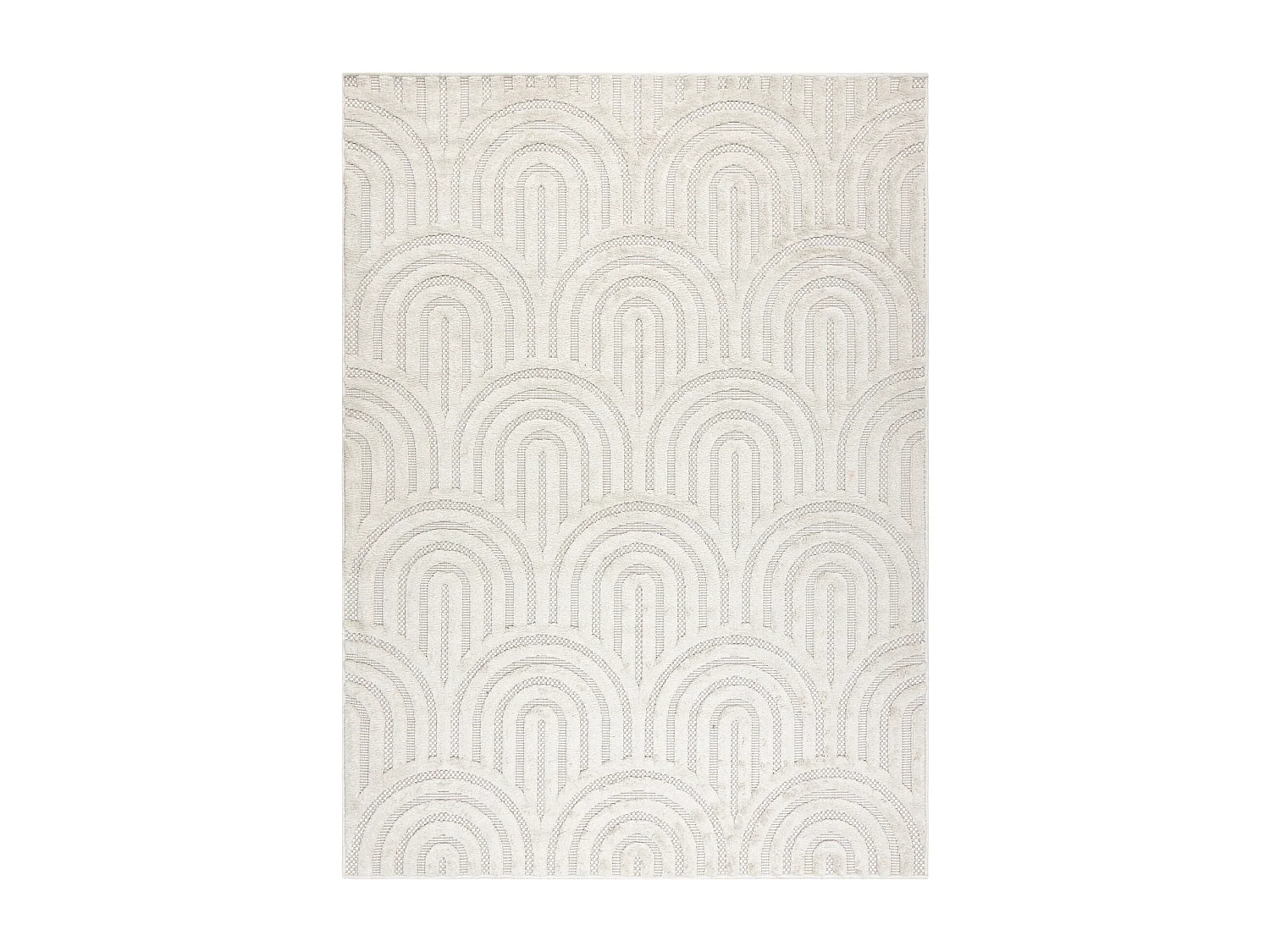 Tapis SANTO SIZAL 0537 géométrique blanc 80x150 cm