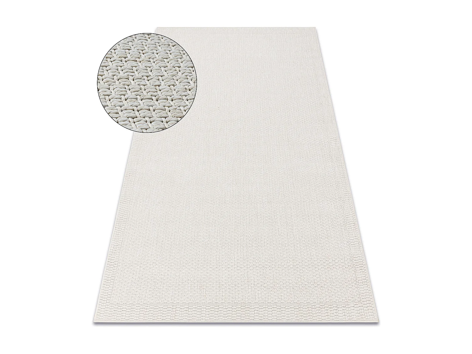 Tapijt ORIGI 3737 crème - Kader platgeweven SISAL - koord 194x290 cm