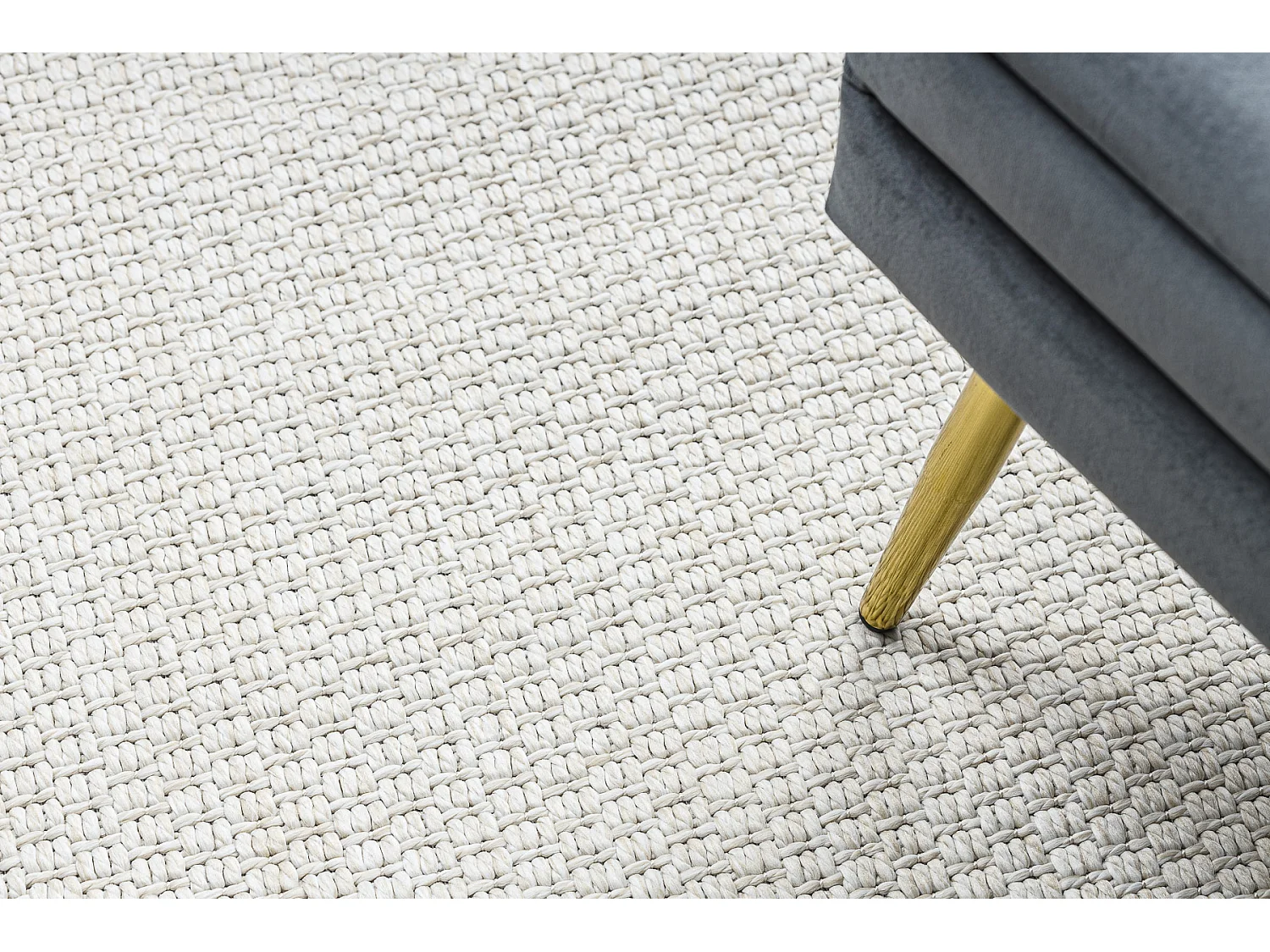 Tapijt ORIGI 3737 crème - Kader platgeweven SISAL - koord 194x290 cm