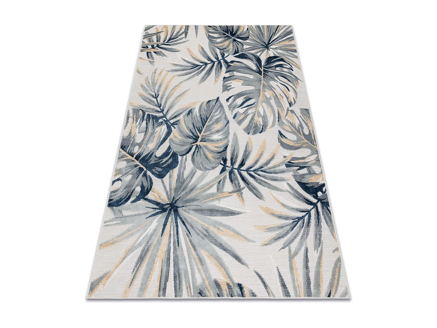 Tapis Structurel BOTANIC 65265 Feuilles de monstère tissé à plat su 157x220 cm