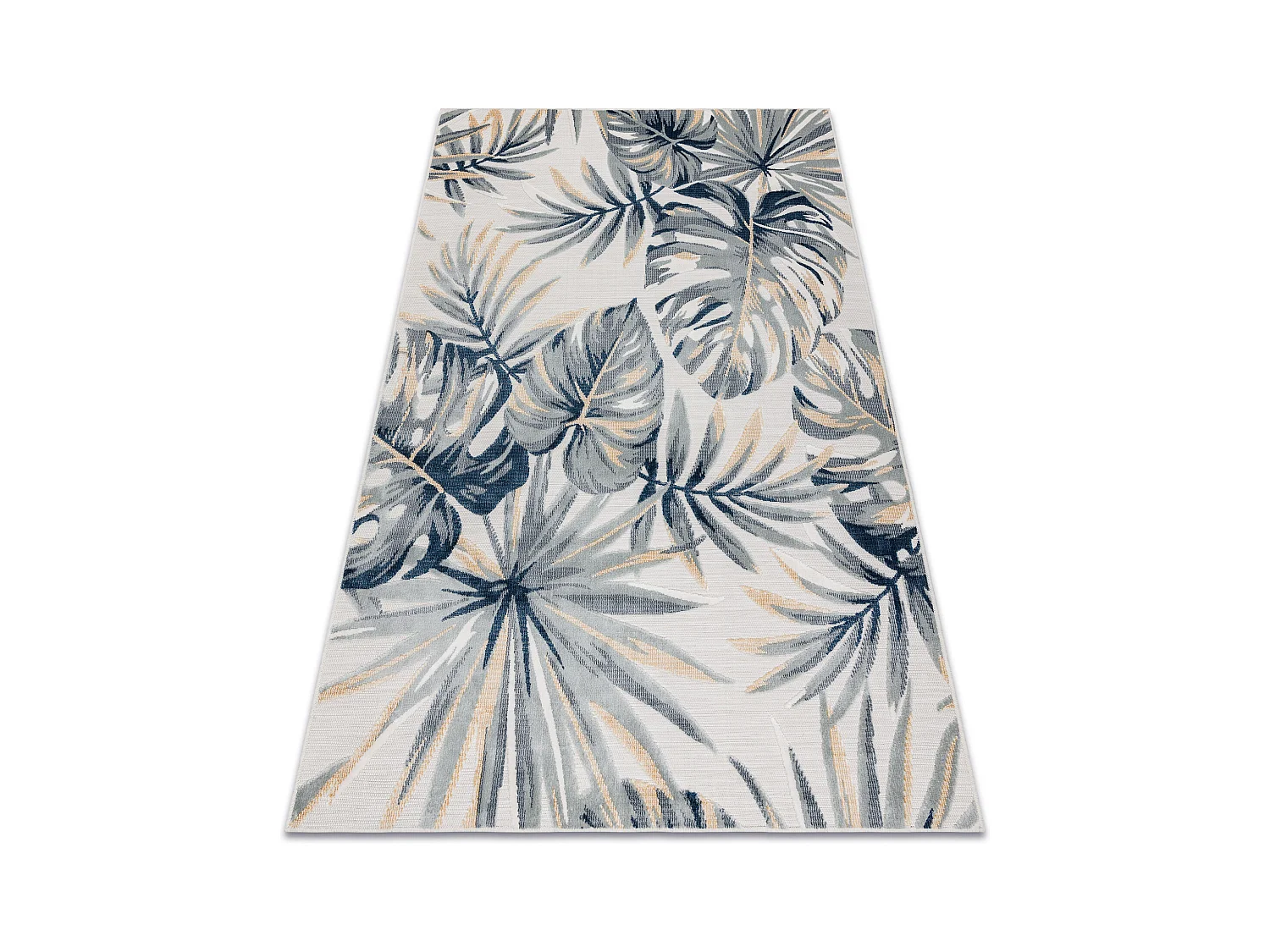 Tapis Structurel BOTANIC 65265 Feuilles de monstère tissé à plat su 157x220 cm