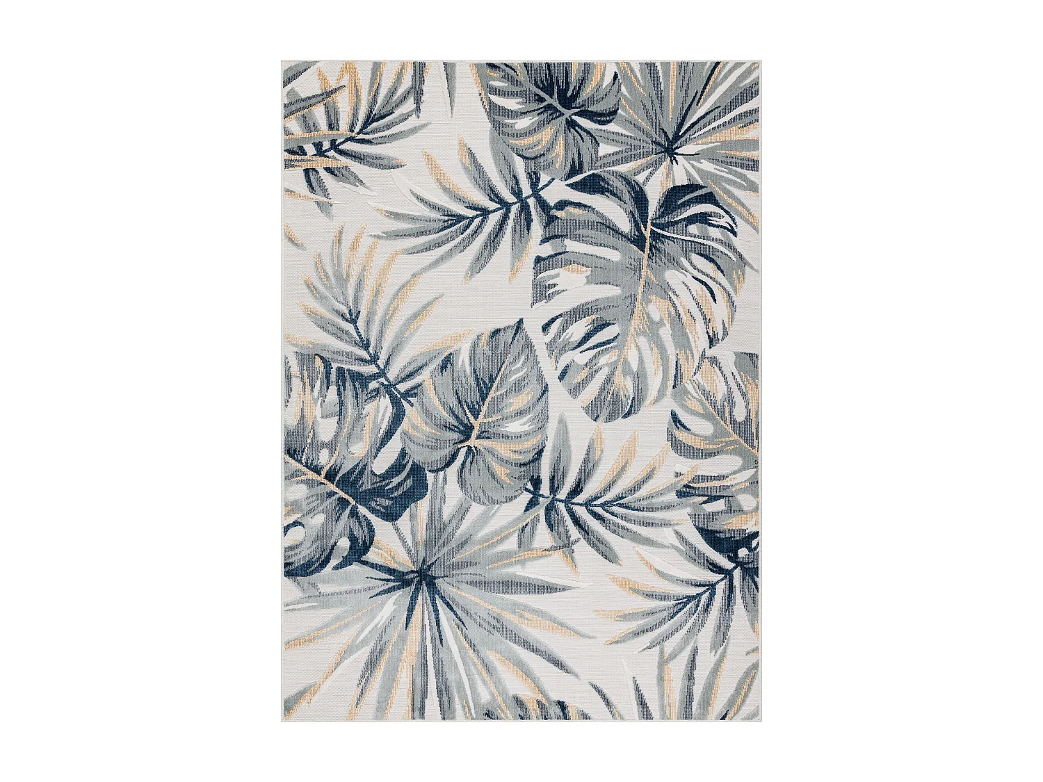 Tappeto strutturale BOTANIC 65265 Monstera se ne va sul balcone, terra 157x220 cm