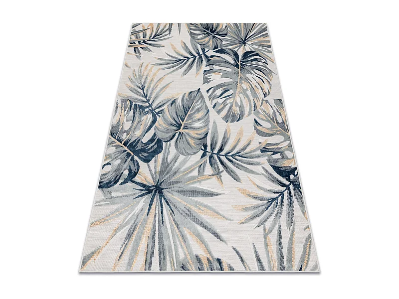 Tappeto strutturale BOTANIC 65265 Monstera se ne va sul balcone, terra 157x220 cm