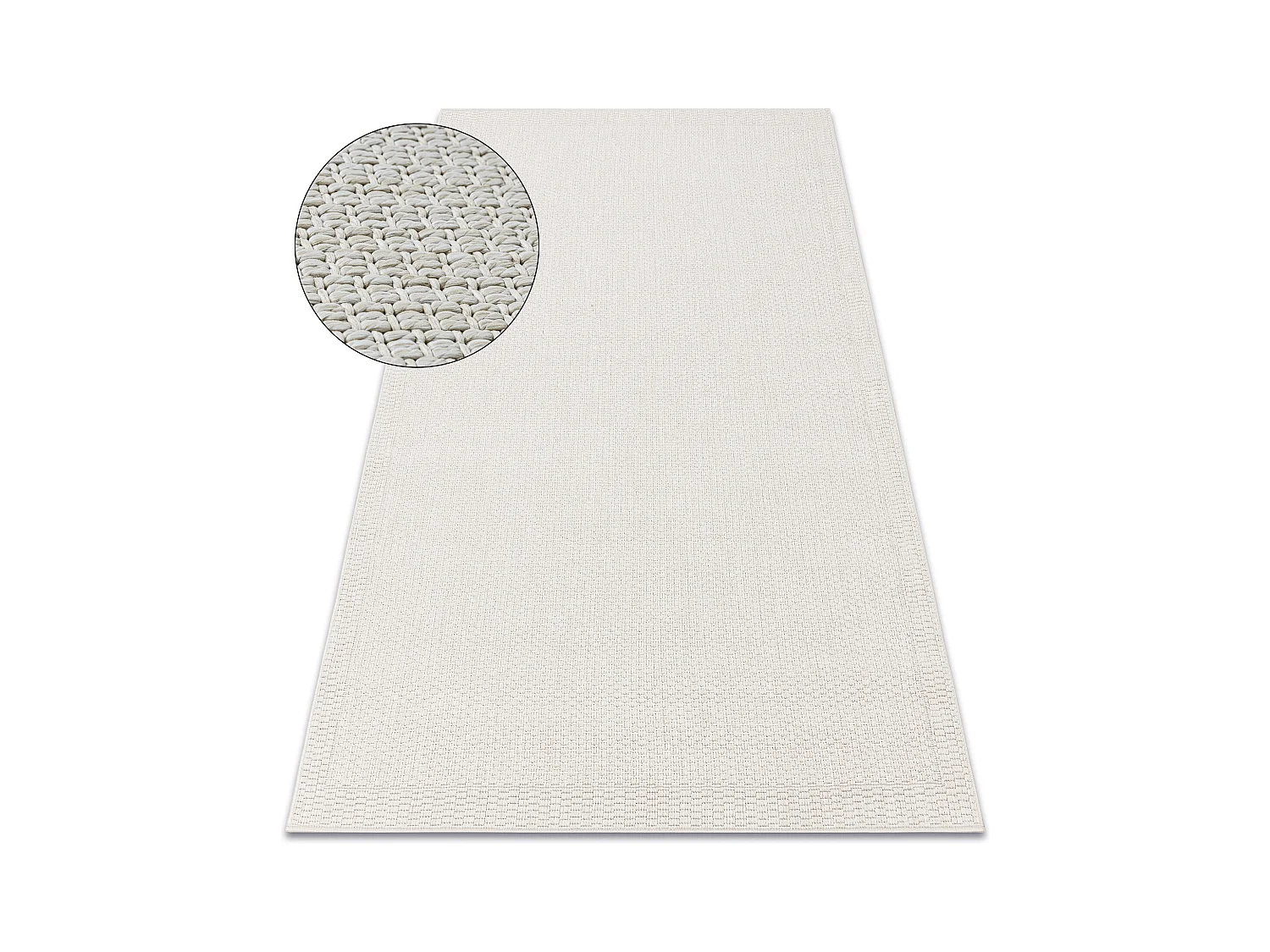 Tapis ORIGI 3737 crème - Cadre ficelle SISAL tissée à plat 58x100 cm