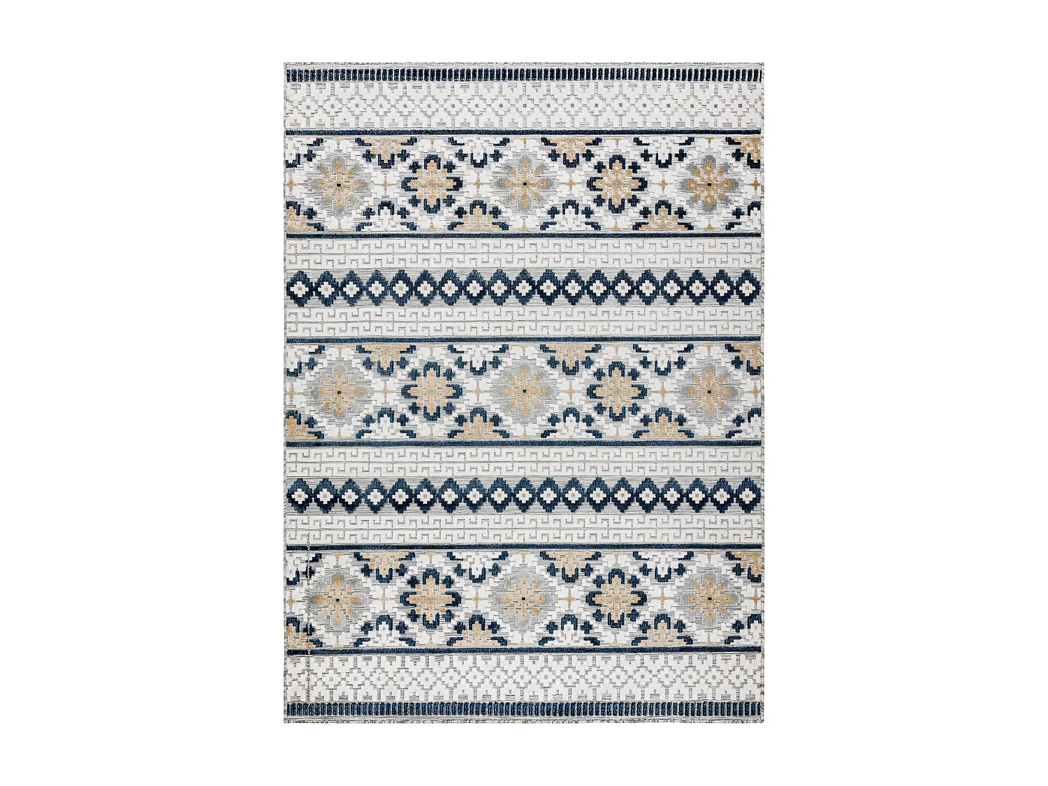 Tapis Structurel BOTANIC 65252 Boho, tissé à plat sur balcon, terras 157x220 cm