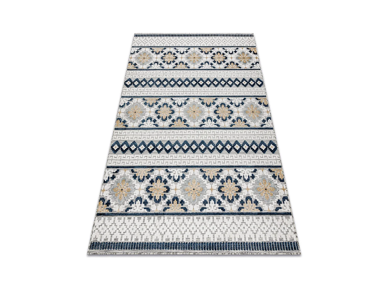 Tapis Structurel BOTANIC 65252 Boho, tissé à plat sur balcon, terras 157x220 cm