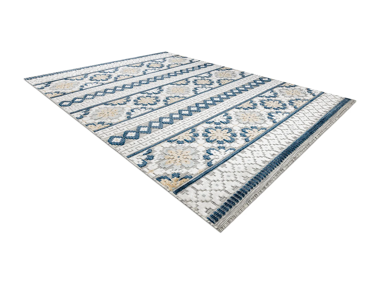 Tapis Structurel BOTANIC 65252 Boho, tissé à plat sur balcon, terras 157x220 cm