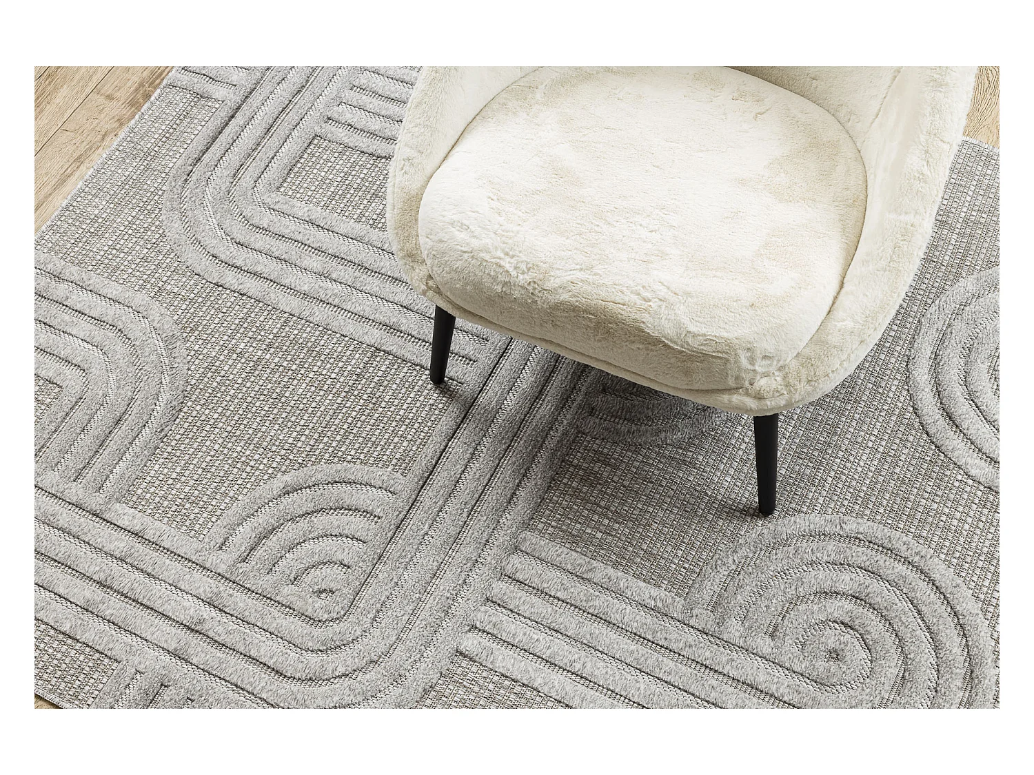 Dywan SANTO SZNURKOWY SIZAL 1001 Geometryczny szary  200x290 cm