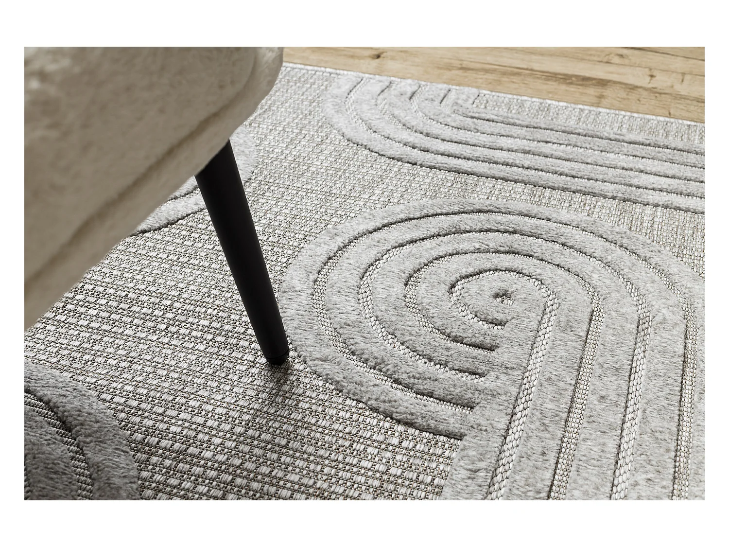 Dywan SANTO SZNURKOWY SIZAL 1001 Geometryczny szary  200x290 cm