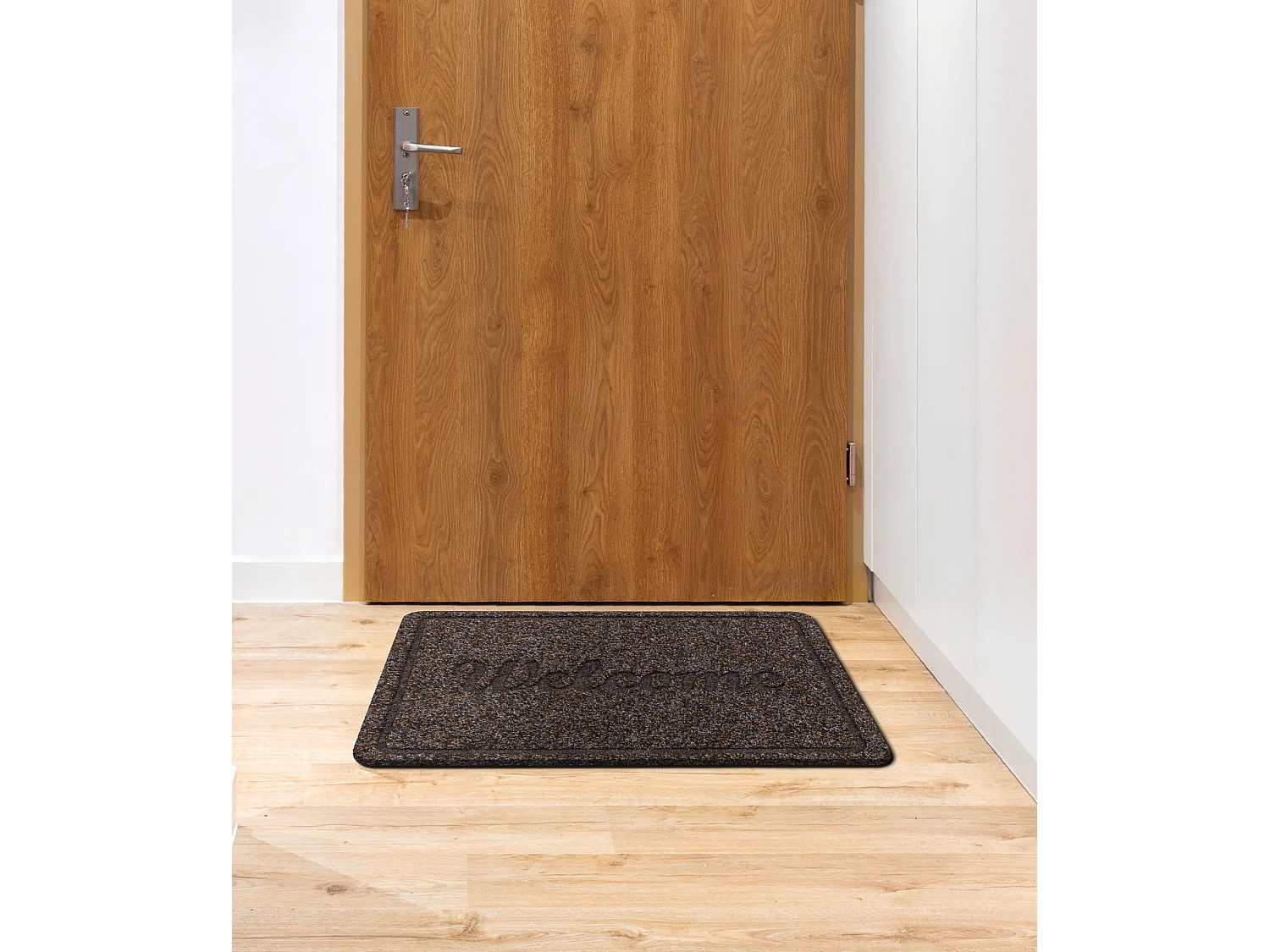 Doormate anti-deslizamento WELCOME 7097 exterior, interior em - castan 40x60 cm