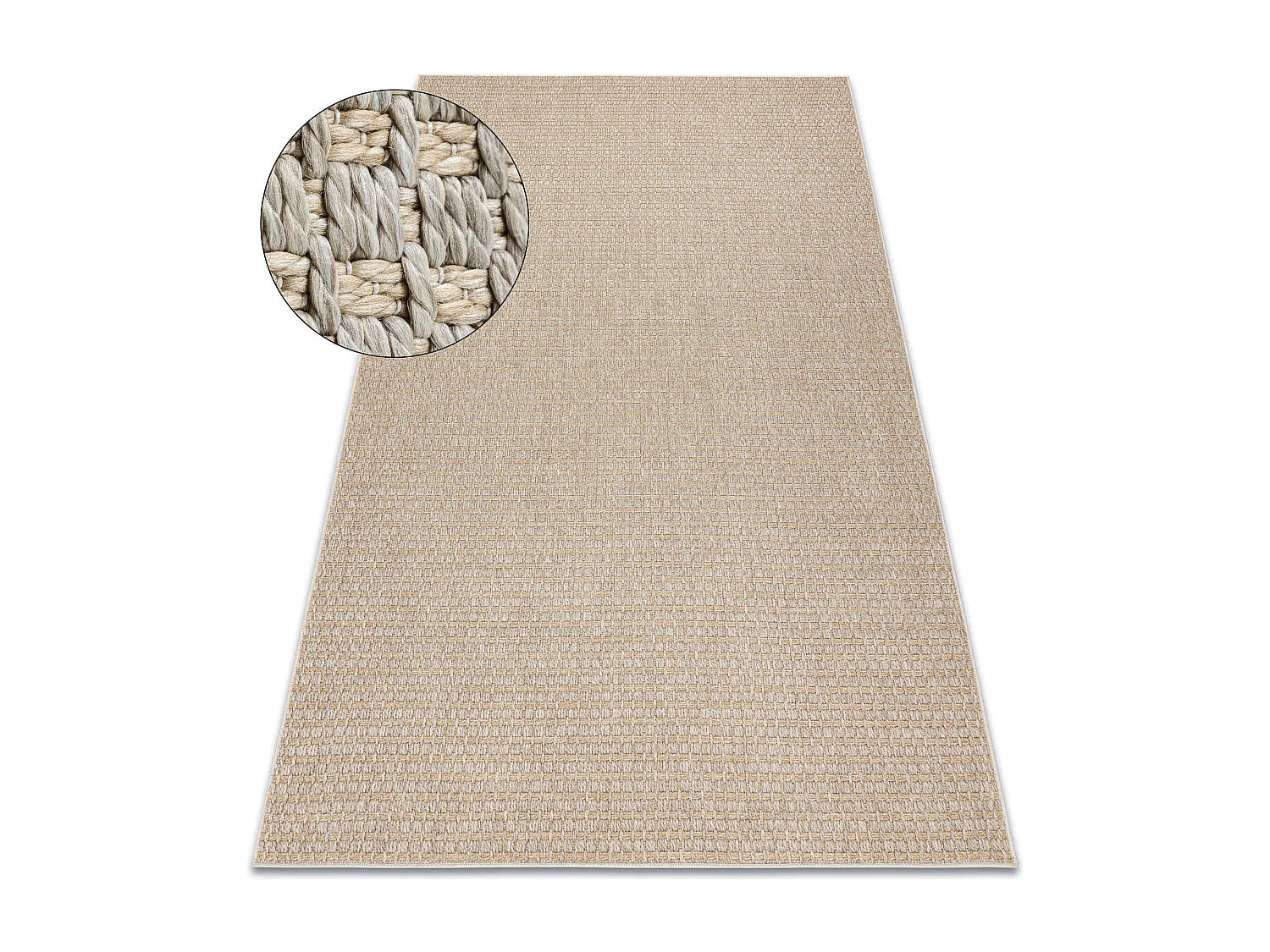 Tapis ORIGI 3561 beige - ficelle SISAL tissée à plat 194x290 cm